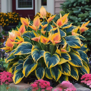 Хоста Флейм Данс купить по цене от 650р. в интернет-магазине «Посадика» с доставкой почтой в в Кудымкаре и по всей России – [изображение №1].